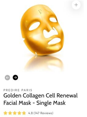 Predire Paris Golden Collagen Renewal Facial Mask - Gold